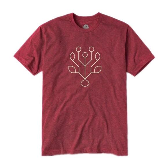 WOHVEN Red Graphic T-Shirt Cotton Blend Short Sleeve January 2018 Men's XXL - Picture 1 of 5